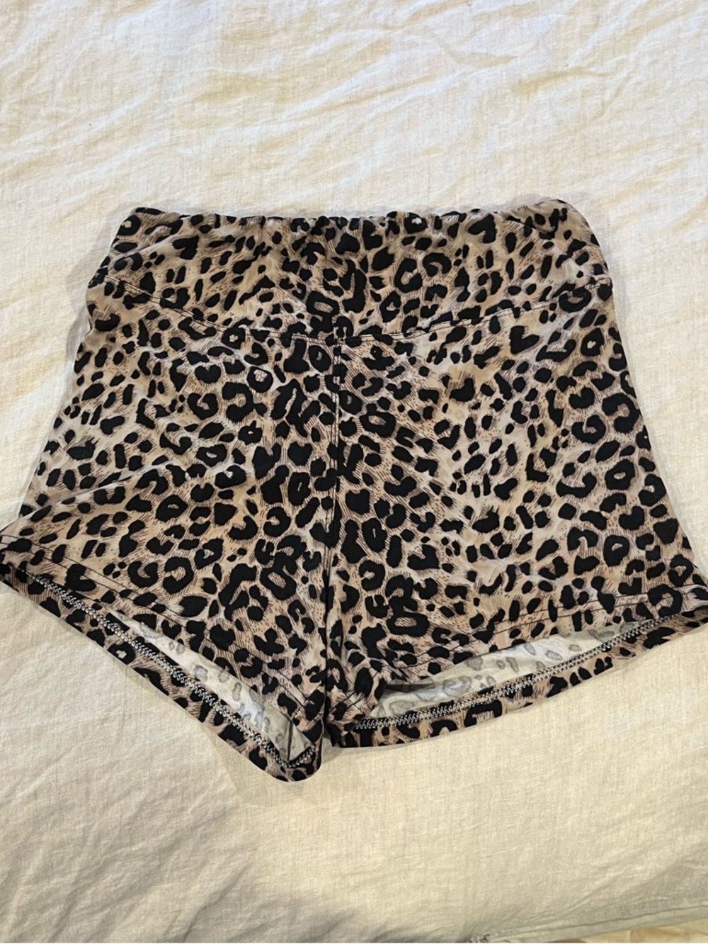 Leopard Print 3” Women’s High-Rise Shorts - Brown
